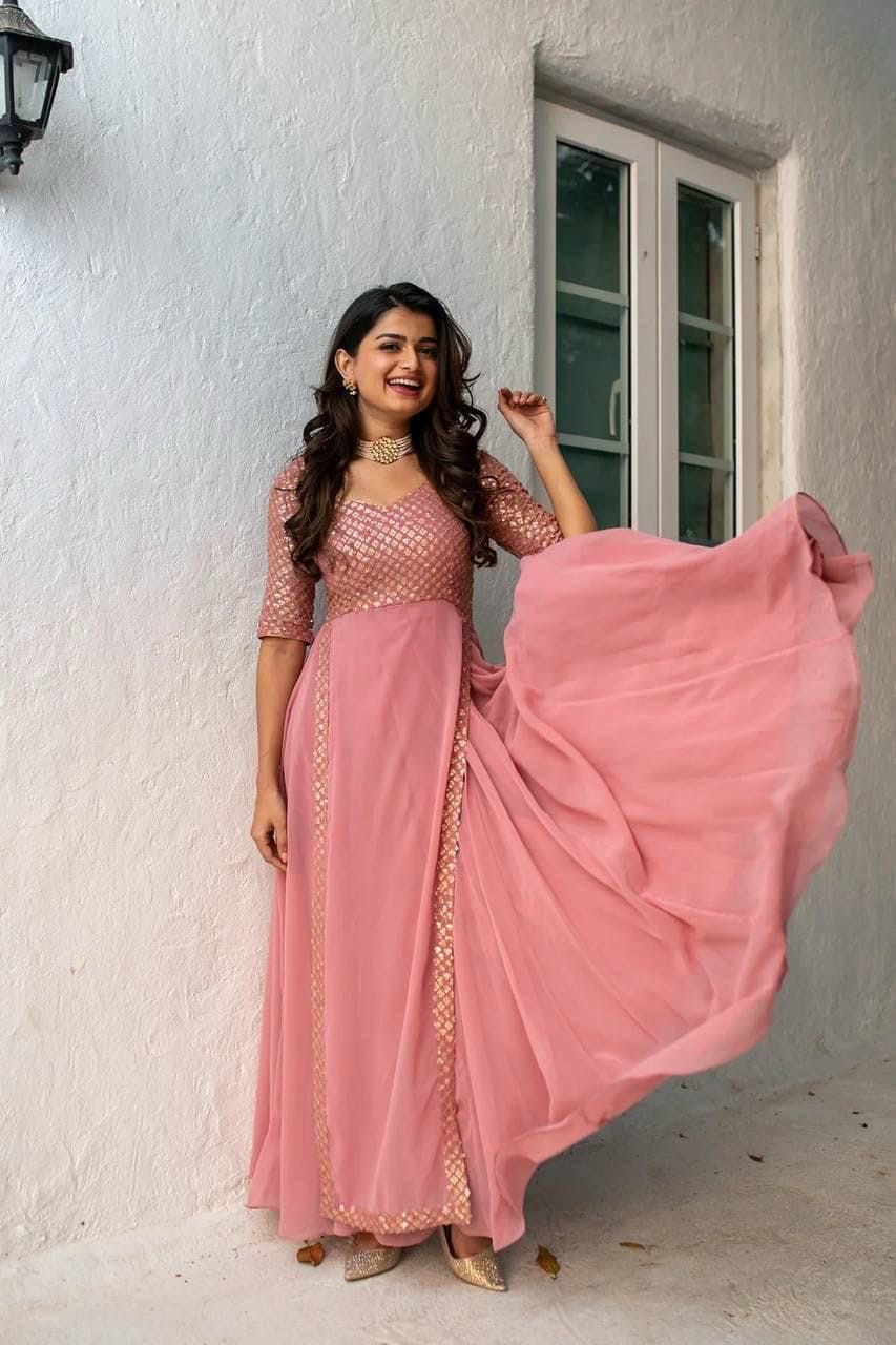 Elegant Floor Length Designer Anarkali Salwar For Wedding Wear